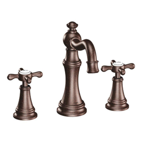 Moen TS42114ORB Weymouth Two-Handle High Arc Bathroom Faucet, Oil Rubbed Bronze