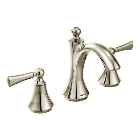 Moen T4520NL Wynford Two-Handle High Arc Bathroom Faucet, Polished Nickel